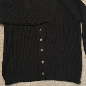 L’envers merino wool chunky cardigan
